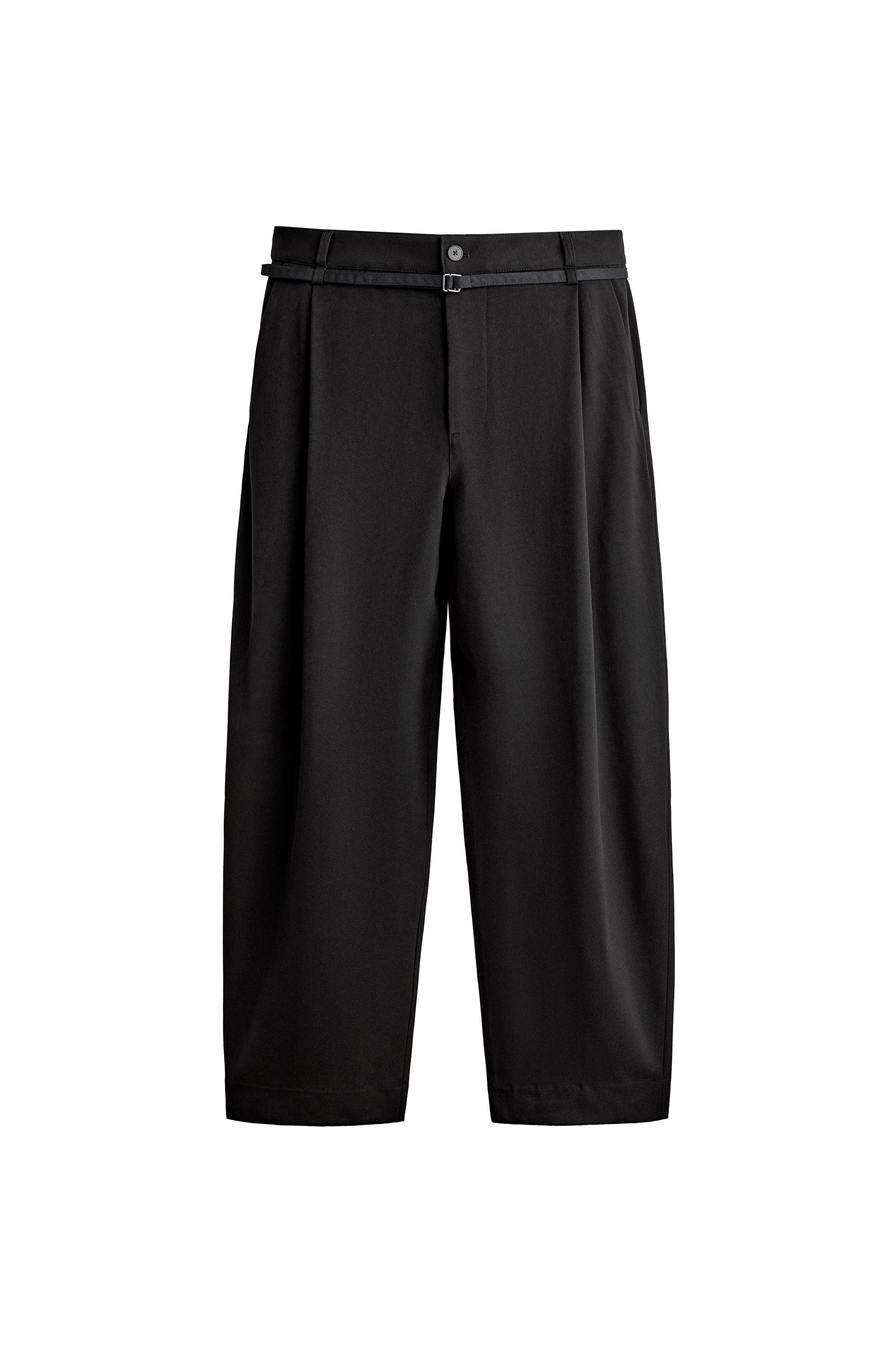 PANTALÓN BALLOON FIT PLIEGUES CINTURÓN