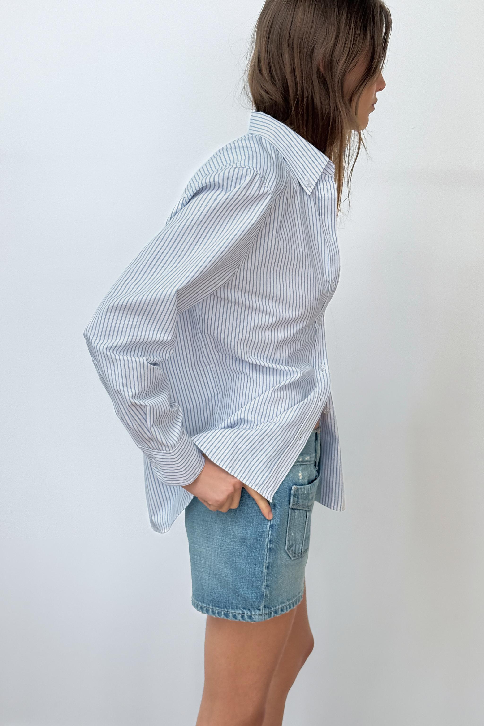 STRIPED POPLIN SHIRT