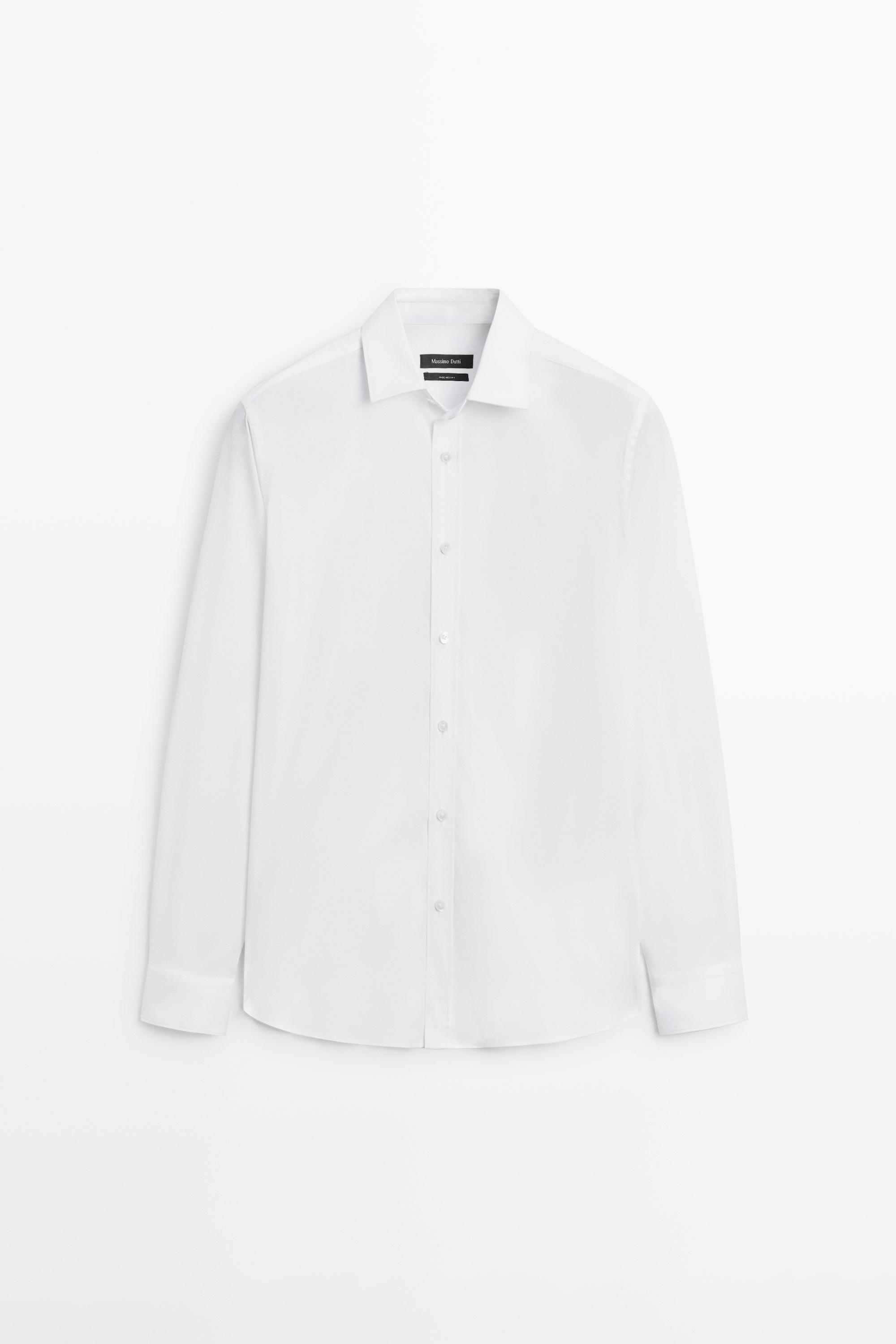 Chemise slim fit stretch en coton mélangé
