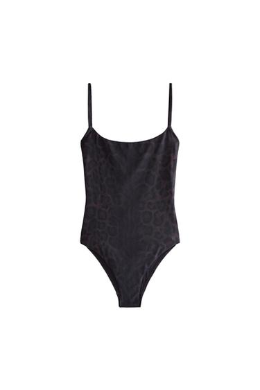 ANIMAL PRINT BEACH SWIMSUIT - Brown by Zara