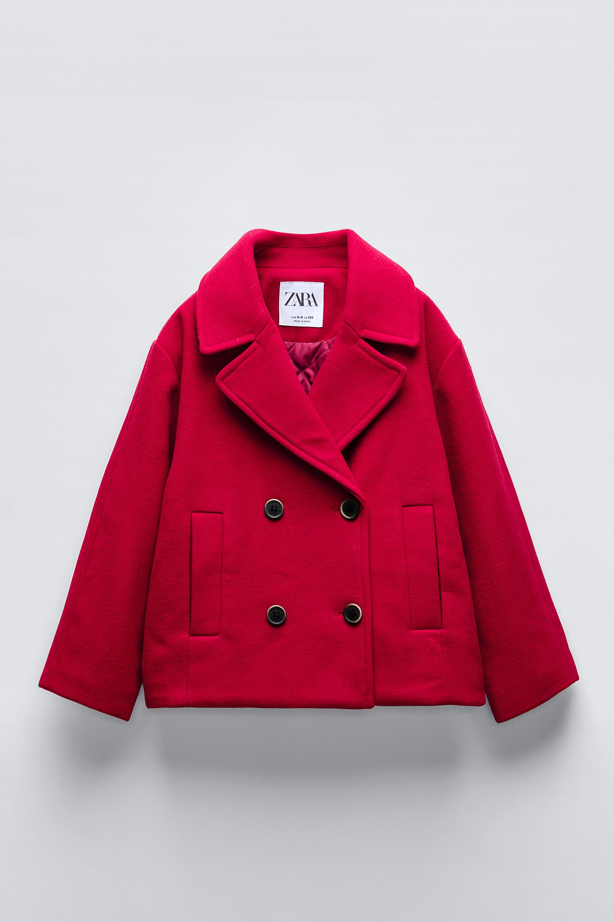 Giacche Cappotto Rosso Donna Zara Maglia Giaccone Rosso Zara