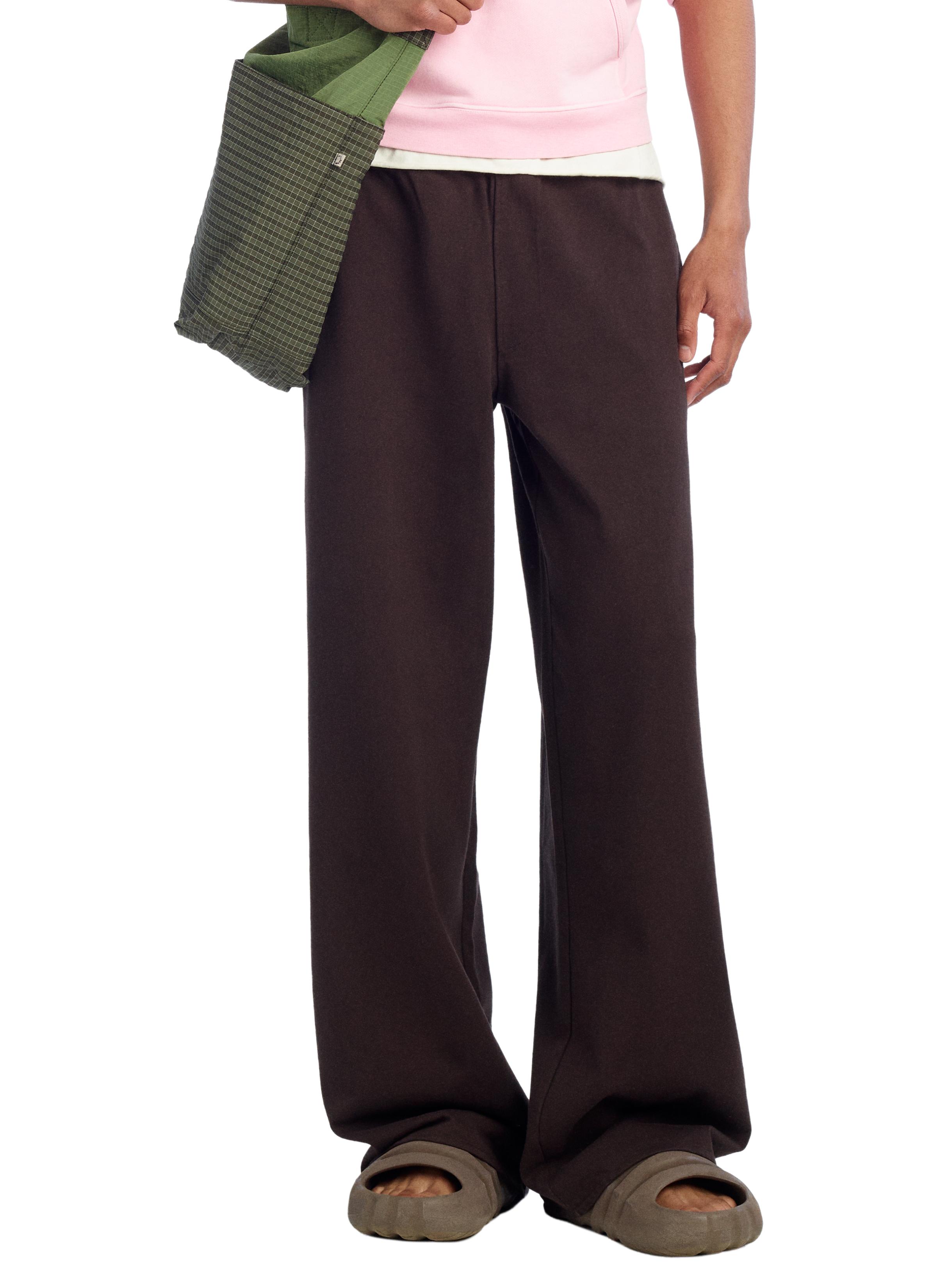 RELAXED FIT JOGGER PANTS — Brown