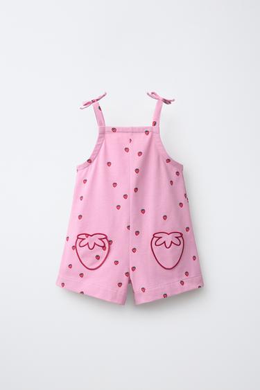 COMBI-SHORT IMPRIMÉ FRAISES - Rose moyen de Zara