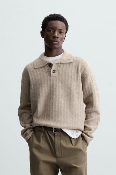 POLO PUNTO CANALÉ - Tostado de Zara