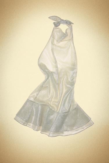 VESTIDO CORTO FOIL - Plata de Zara