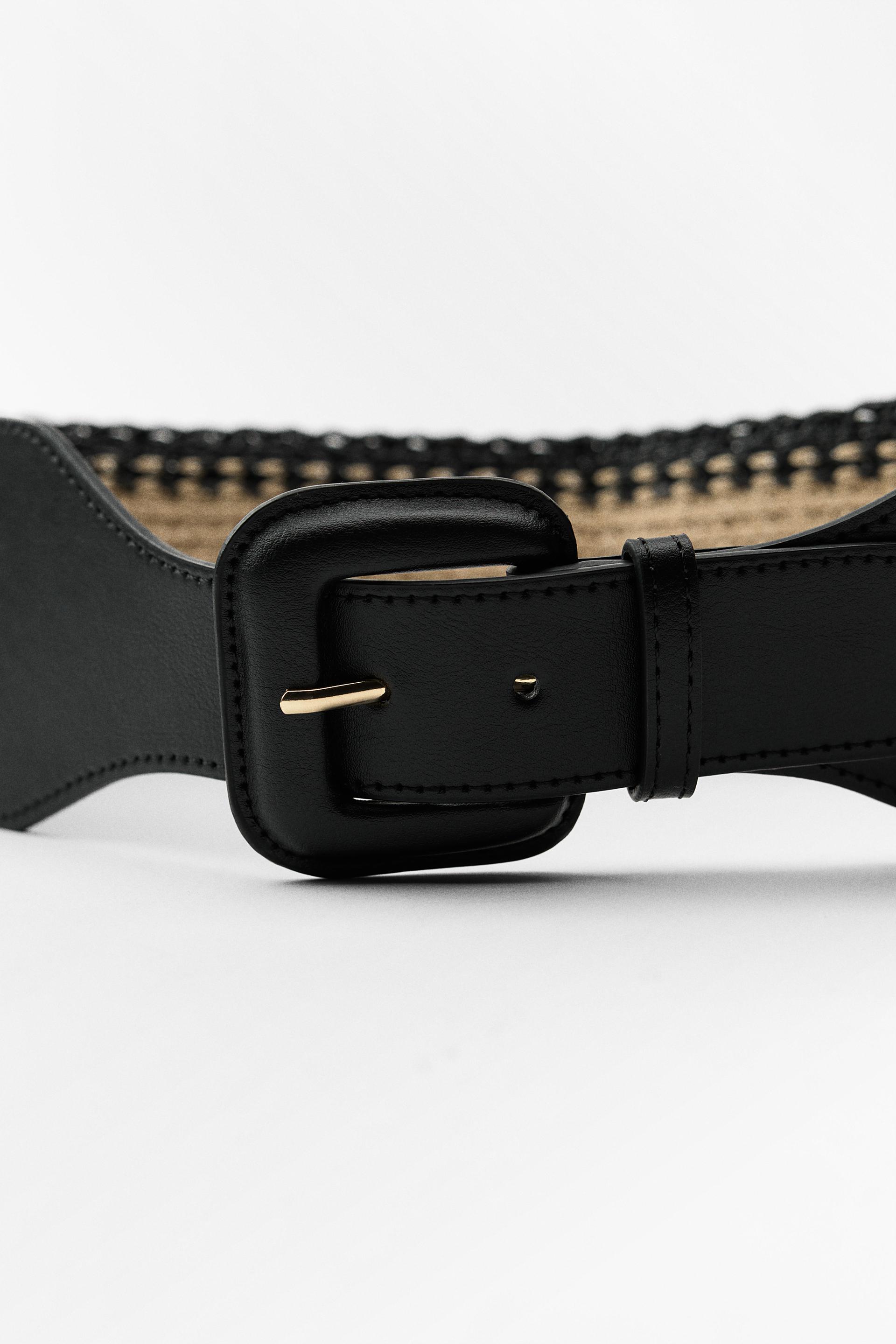 CONTRAST BRAIDED BELT - Black  ZARA UAE - Dubai/Sharjah/Ajman/UAQ/Fujairah