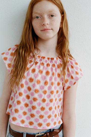 TOP ESTAMPADO SOLES - Rosa de Zara