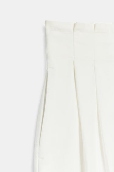 PANTALON PAPERBAG BALLON - Écru de Zara - Image 8