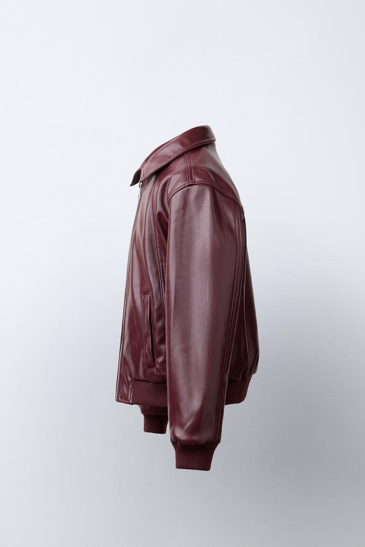 Chaqueta bomber de piel sintética 4