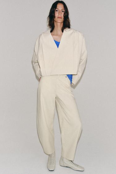 Zara Açık taba - KRUVAZE PİLİLİ CEKET ZW COLLECTION