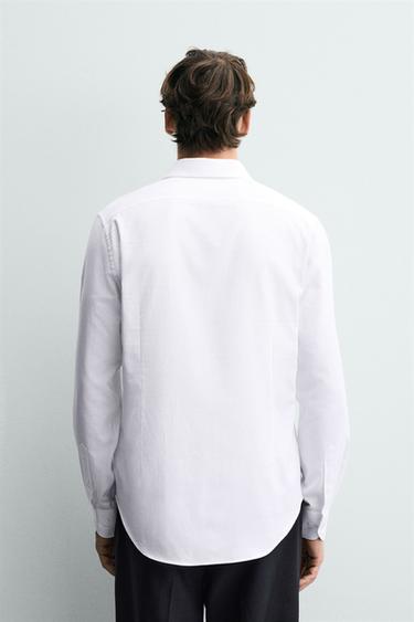 REGULAR FIT TEXTURED SHIRT - White by Zara - Image 2