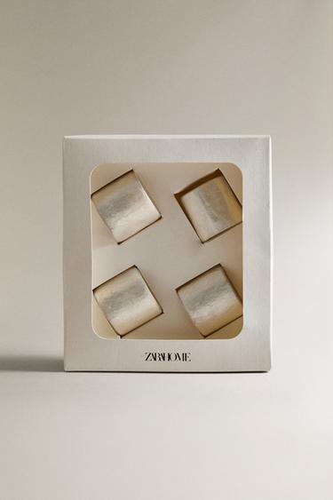 LOT DE ROND DE SERVIETTES EN NACRE (LOT DE 4) - Beige clair de Zara - Image 3