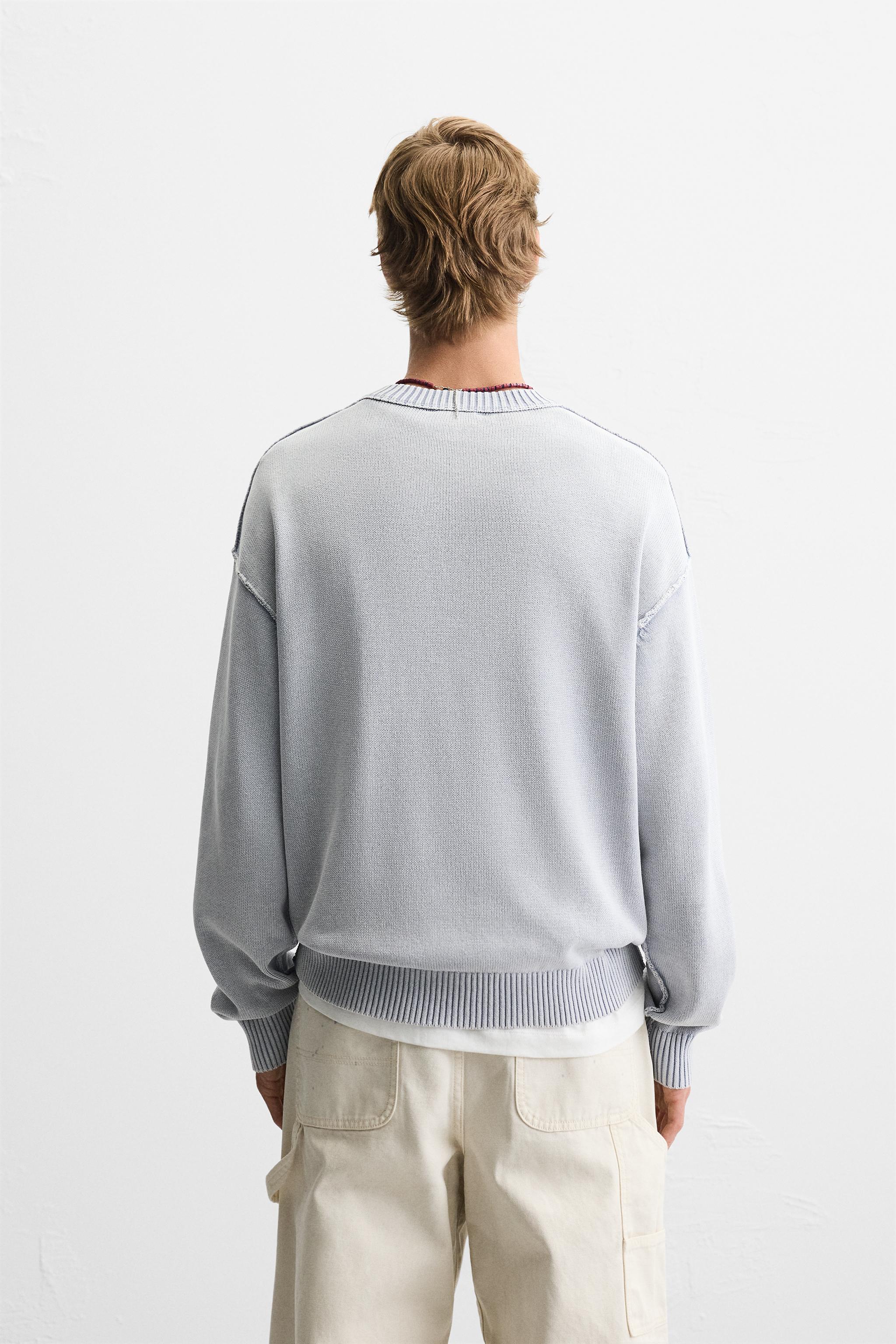 ZARA リバースエフェクトウォッシュセーター ZARA ザラ リバースエフェクトウォッシュセーター M 完売品