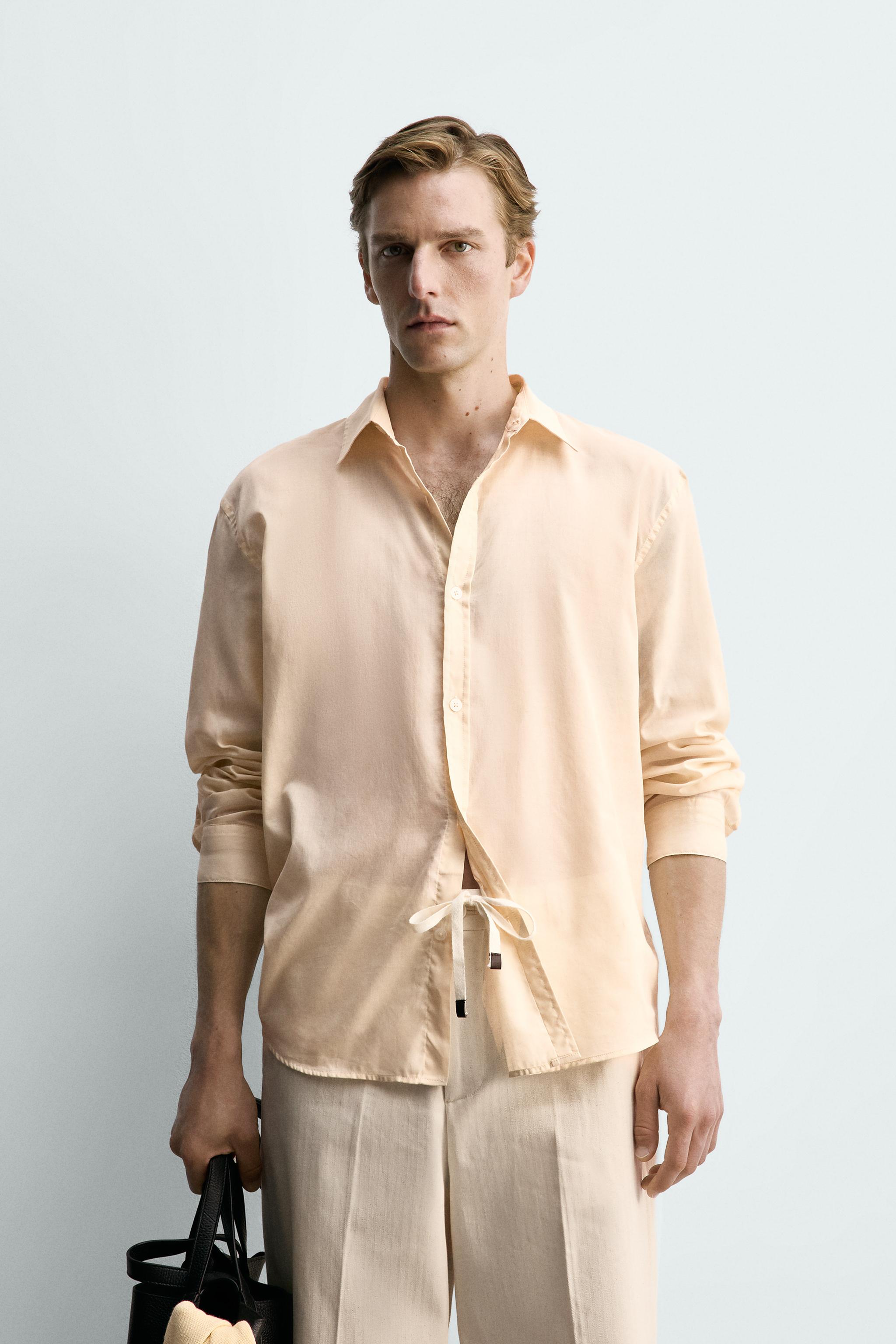 RELAXED FIT SEMI-SHEER SHIRT