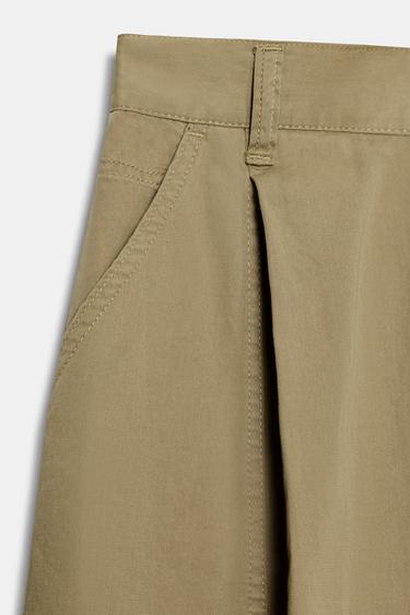 BALLOON TROUSERS WITH PLEATS - camel by Zara - Image 4