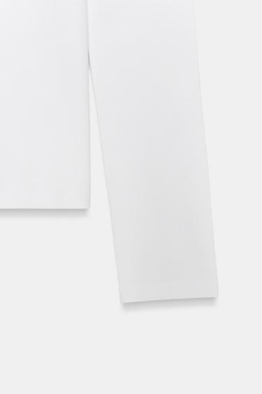 T-SHIRT BASIQUE EN COTON - Blanc de Zara - Image 7