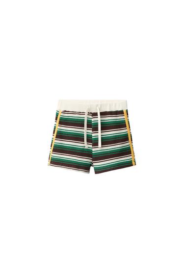 BERMUDA PUNTO ESTAMPADO RAYAS - Marrón de Zara
