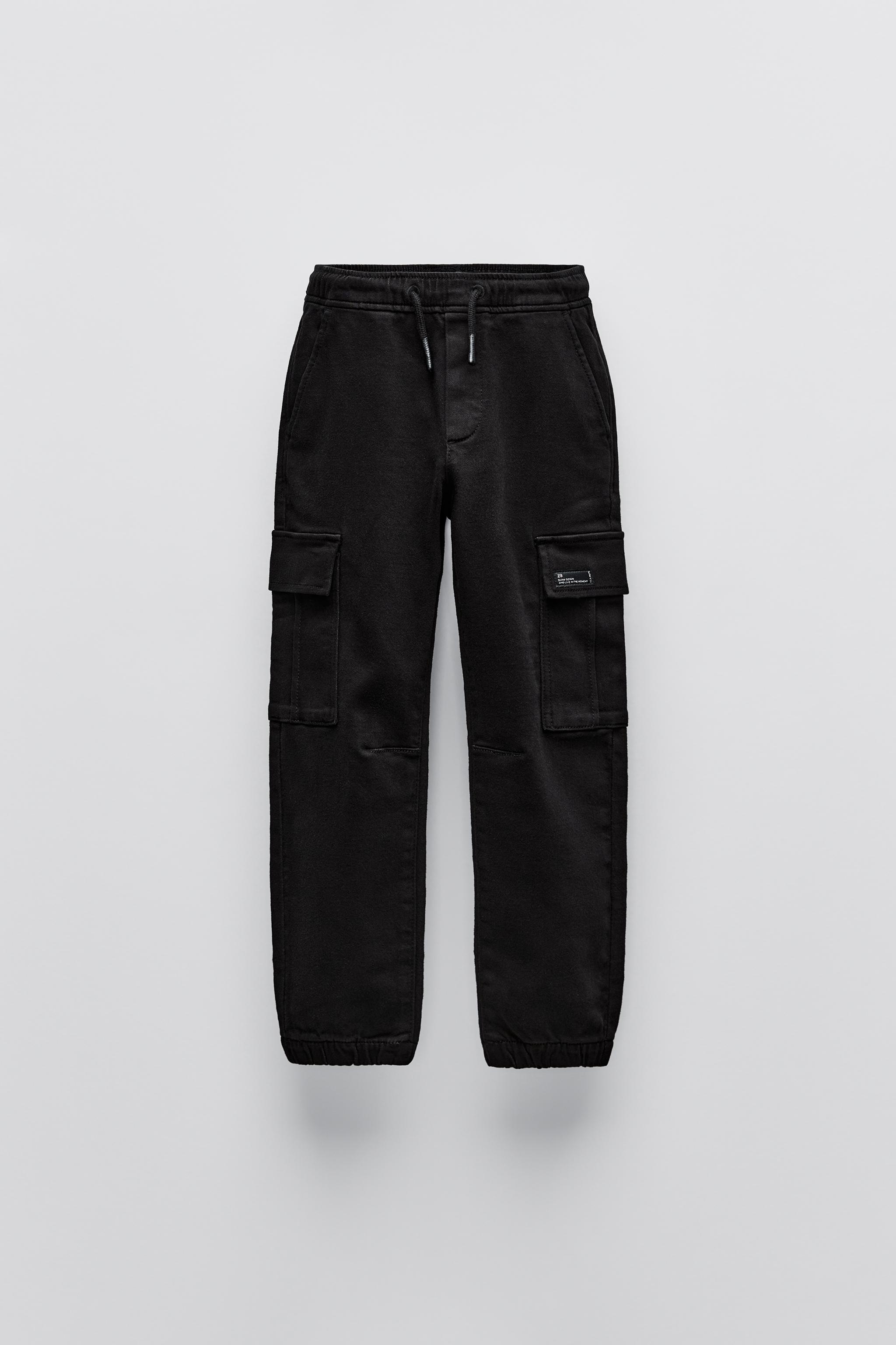 PANTALON CARGO SOFT Noir ZARA Suisse Switzerland