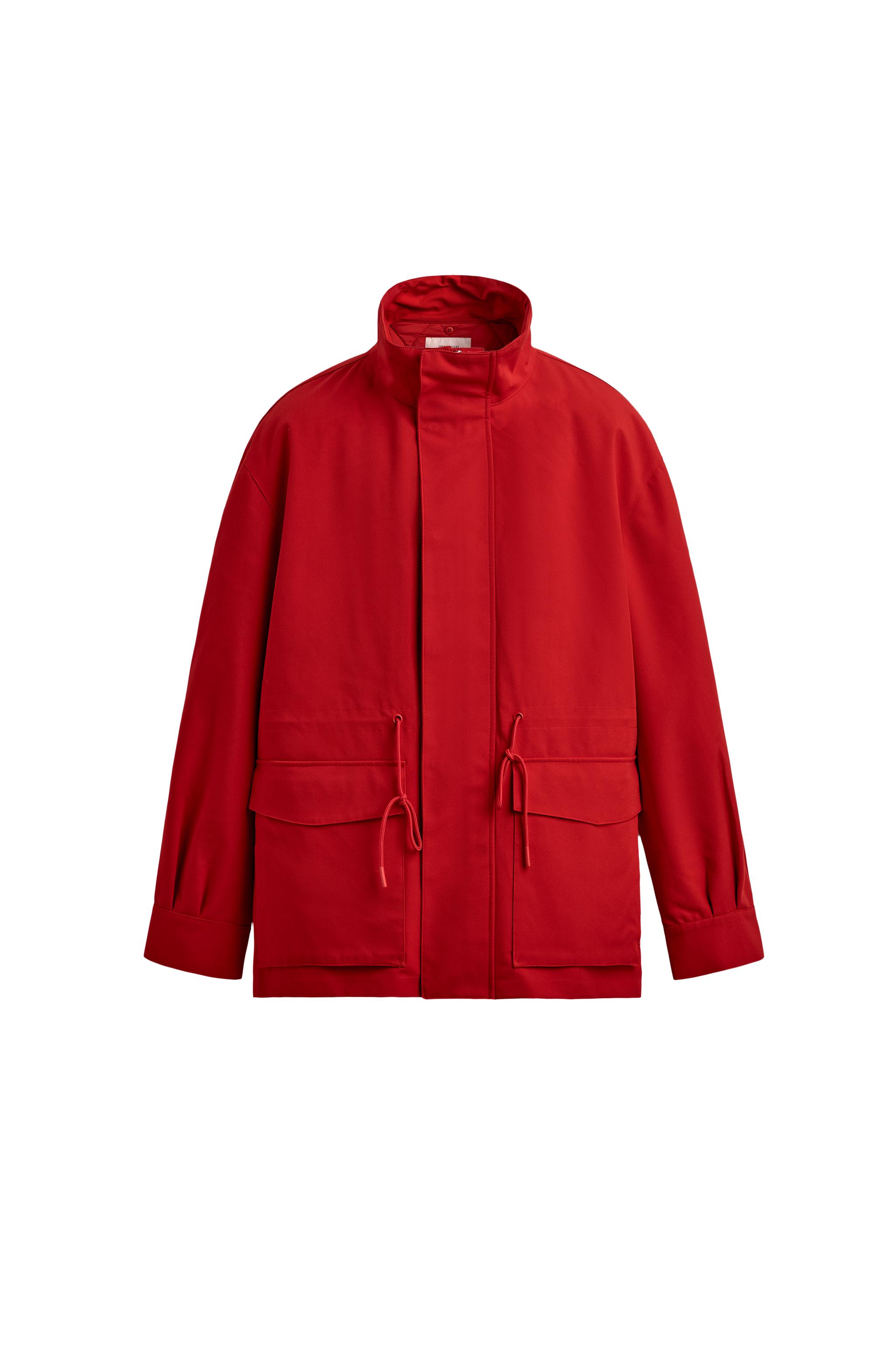 WATER REPELLENT DETACHABLE PARKA - Red | ZARA South Africa