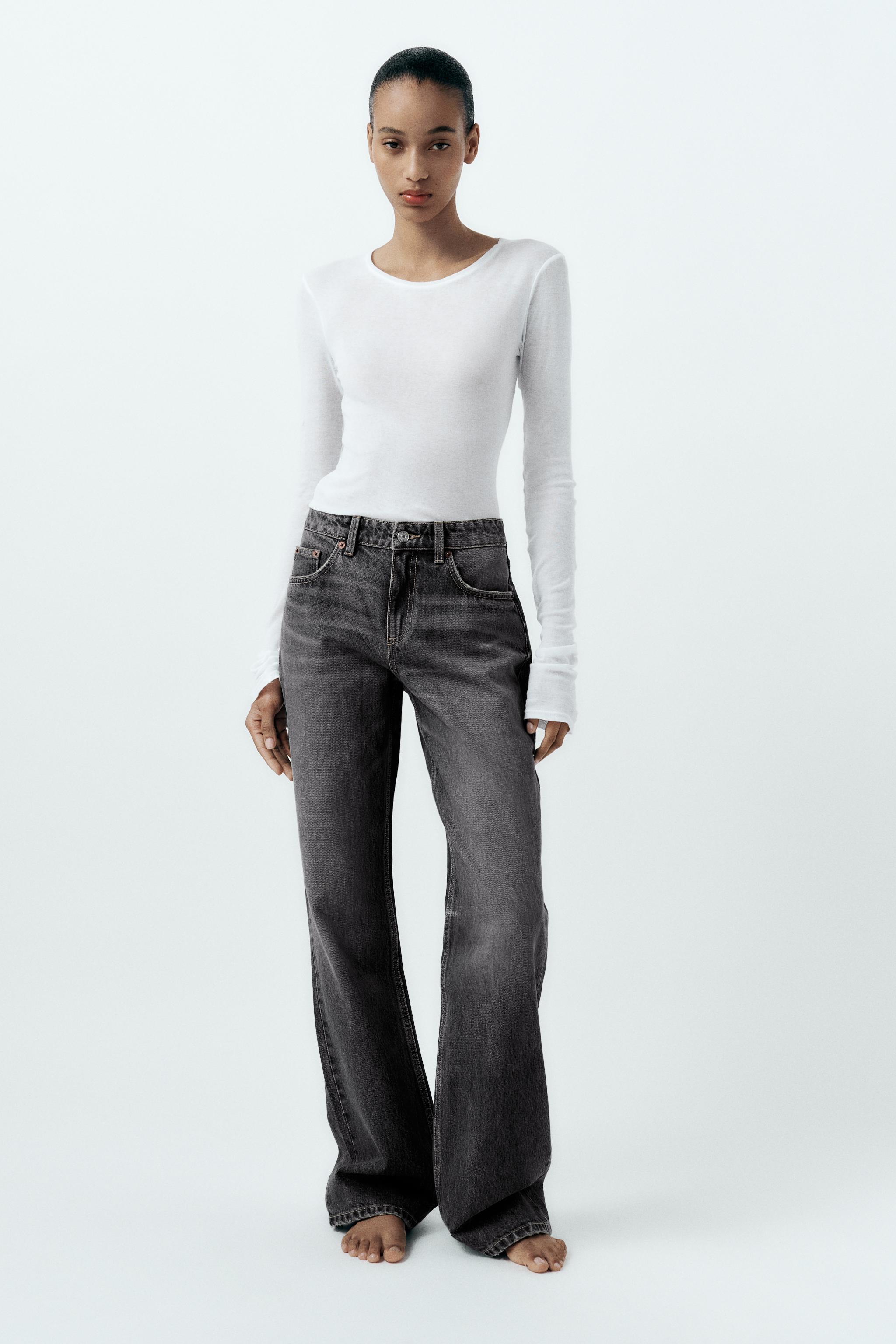 TRF LOW RISE STRAIGHT CUT JEANS - Anthracite grey | ZARA United States