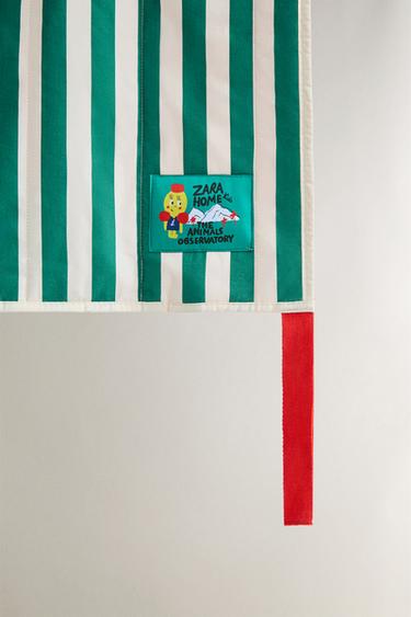 KIDS' X THE ANIMALS OBSERVATORY COTTON CURTAIN WITH WINDOWS - Multicoloured by Zara - Image 4