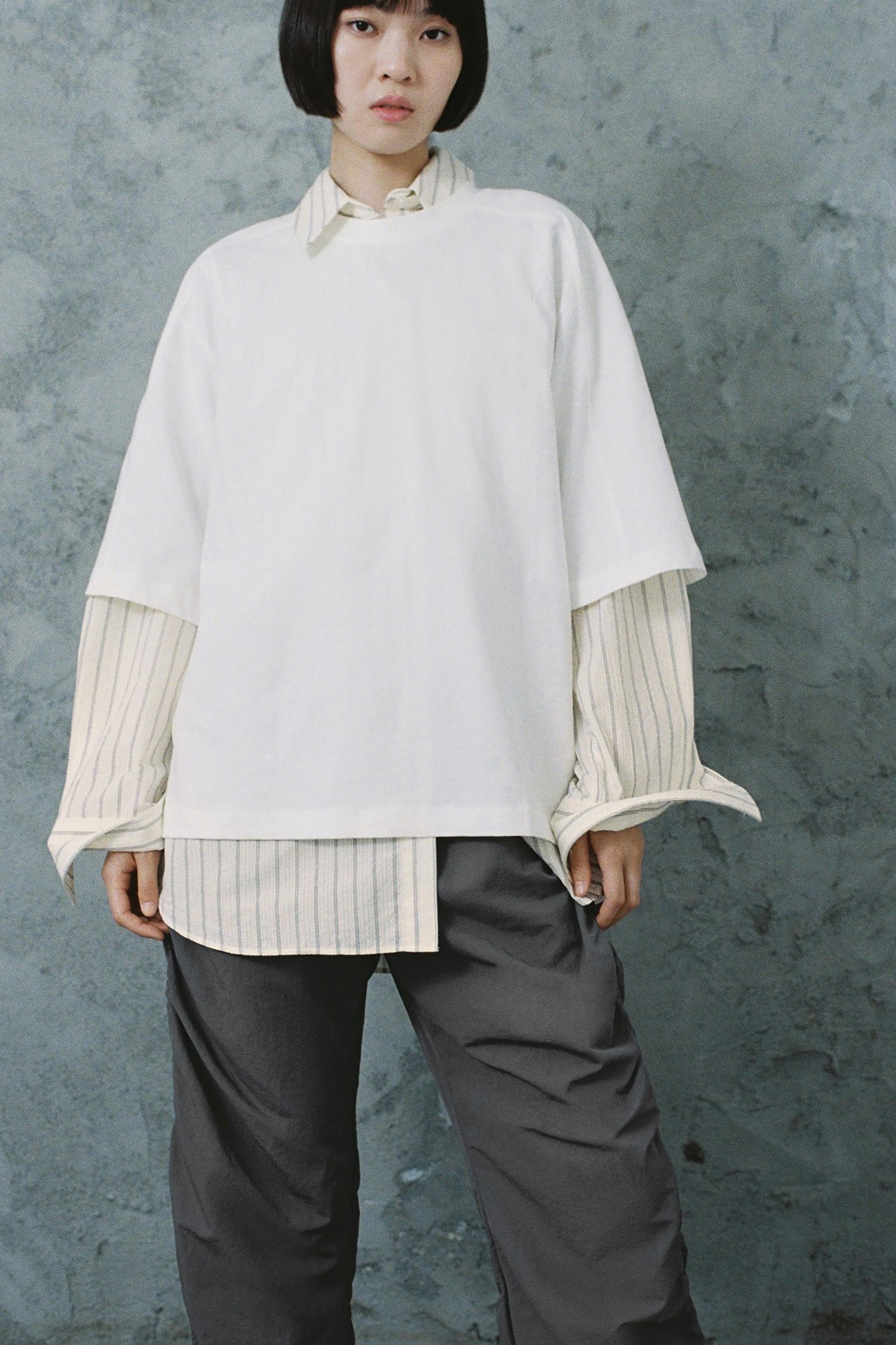 ボクシーフィット Tシャツ ラベル - ホワイト | ZARA Japan / 日本 ボクシーフィット Tシャツ ラベル - ホワイト | ZARA Japan / 日本