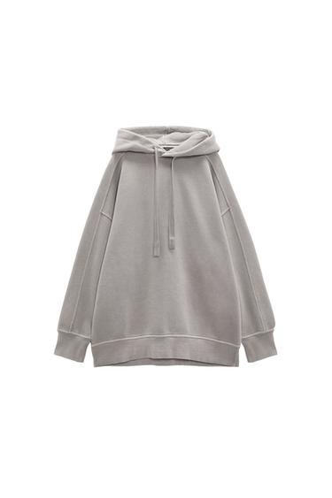FADED-EFFECT OVERSIZE SWEATSHIRT