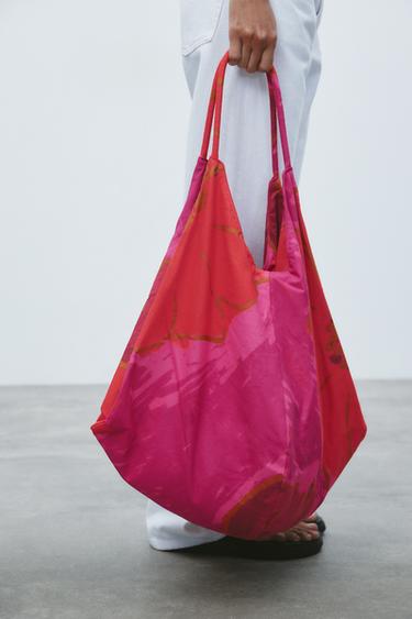 FLORAL PRINT MAXI BAG - Red by Zara - Image 0