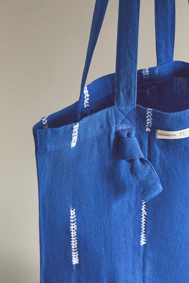 TOTE BAG COTON X TENSIRA - Bleu de Zara - Image 2