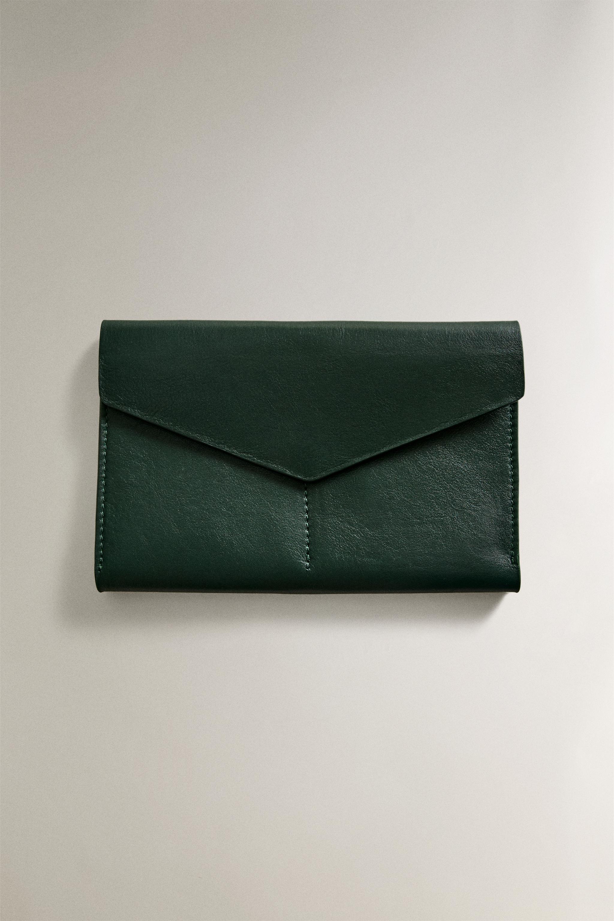 レザーケーブルオーガナイザーウォレット - グリーン | ZARA Japan / 日本