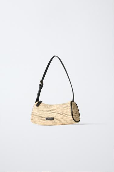 RAFFIA SHOULDER BAG - Ecru White by Zara - Image 1