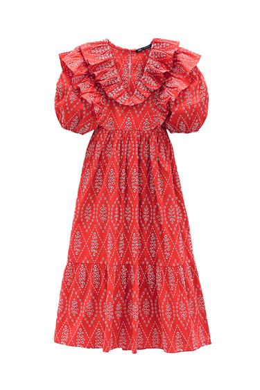 DRESS WITH CUTWORK EMBROIDERY