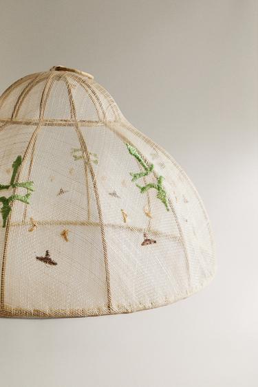 EMBROIDERED SISAL MESH DOME - Light beige by Zara - Image 3