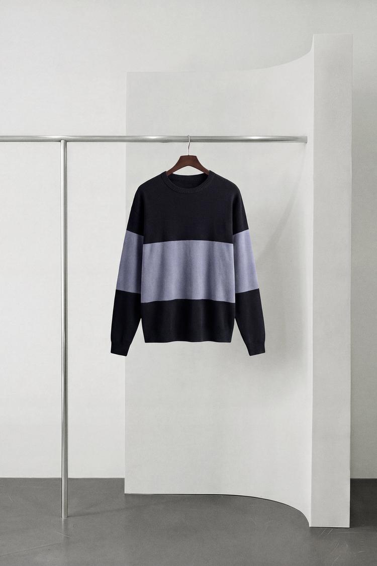 COLOUR BLOCK RELAXED FIT JUMPER