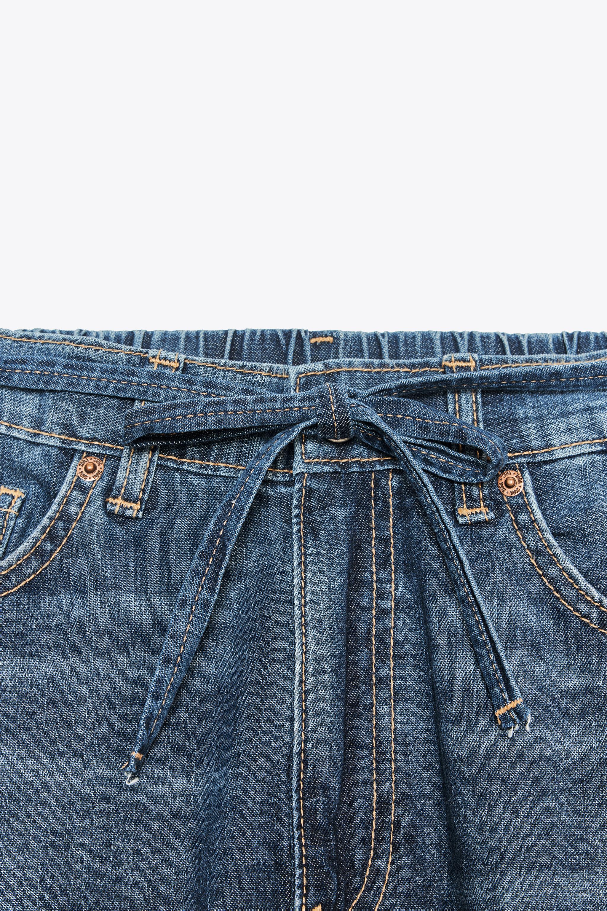 TRF RELAXED MID-RISE DENIM JEANS