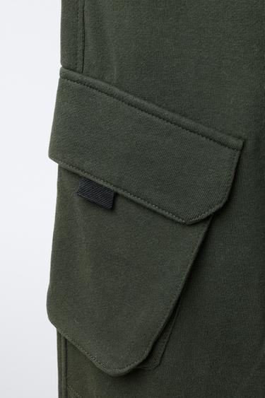 PLUSH CARGO TROUSERS - Green by Zara - Image 3