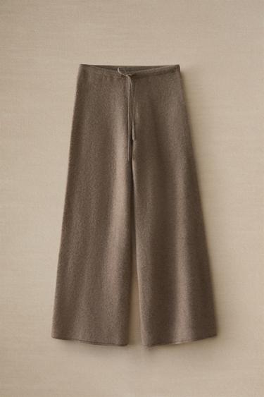 CASHMERE TROUSERS - Brown / Taupe by Zara - Image 4