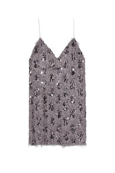SEQUIN DRESS WITH FRINGE