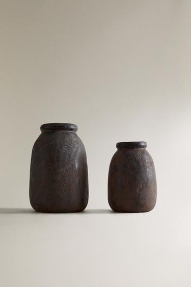 Vase Décoratif Walter Heufelder – Faïence Marron, Allemagne 1970, Moderne