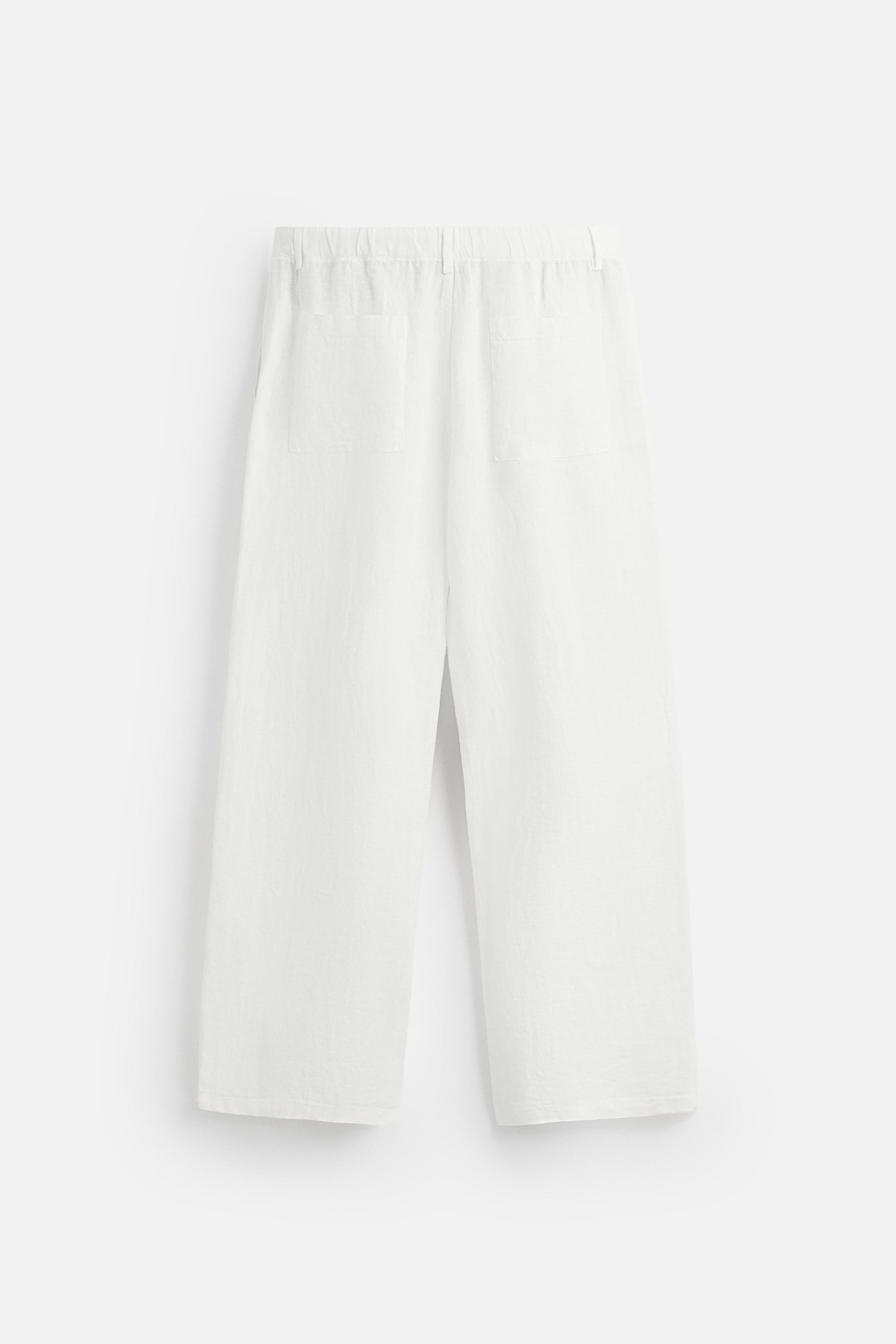 PANTALON COUPE DÉCONTRACTÉE 100 % LIN