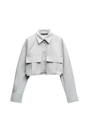 CROPPED GABARDINE SHIRT