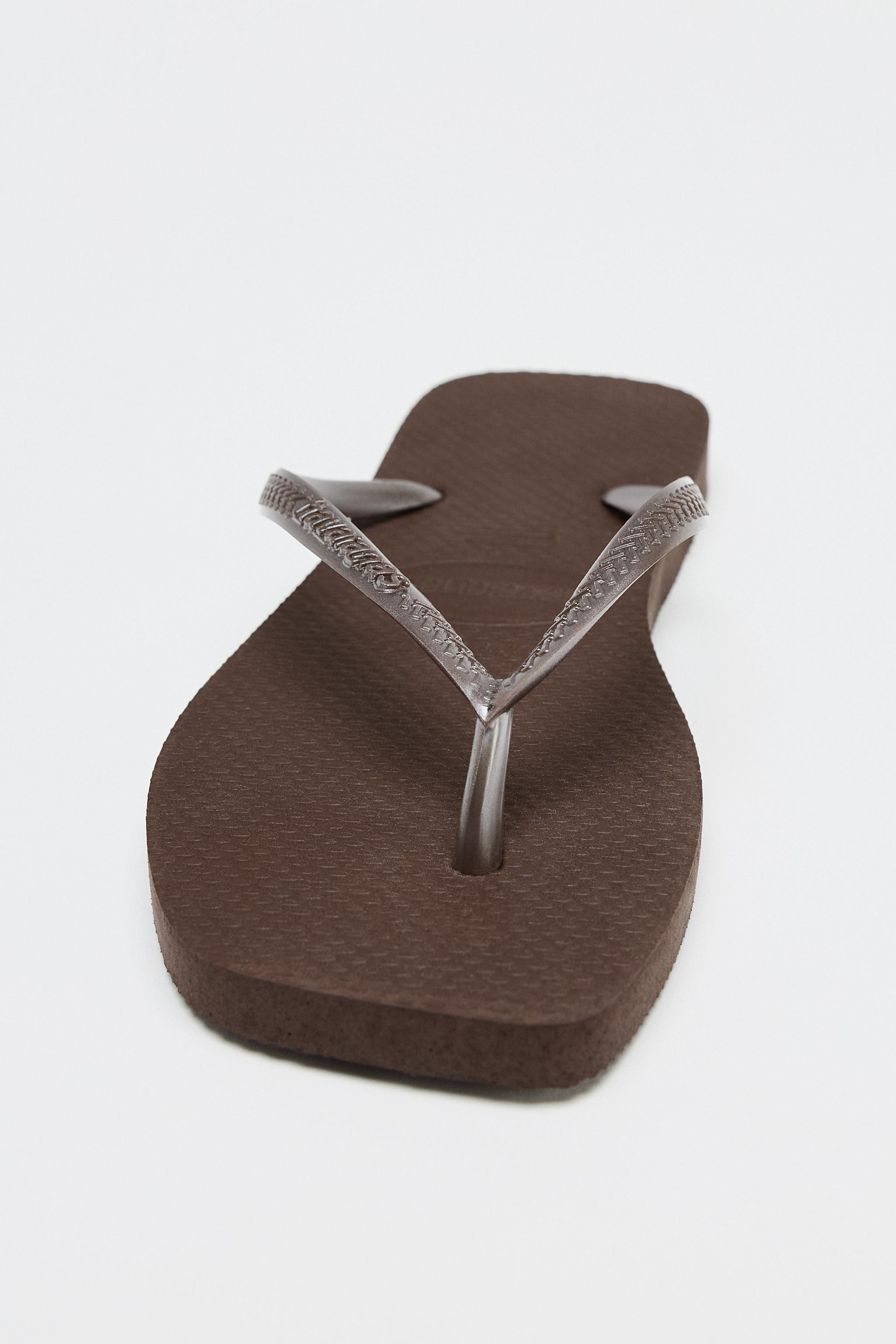 HAVAIANAS ® x ZARA SANDALS - Brown | ZARA Thailand