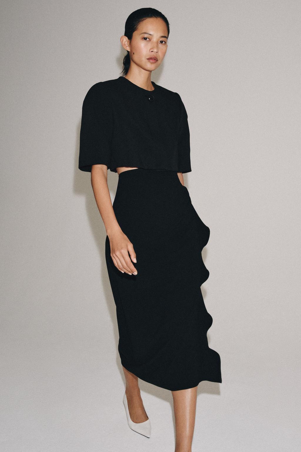 ZW COLLECTION RUFFLED MIDI SKIRT
