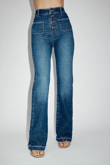Z1975 HIGH-WAIST BOOTCUT JEANS - Blue by Zara