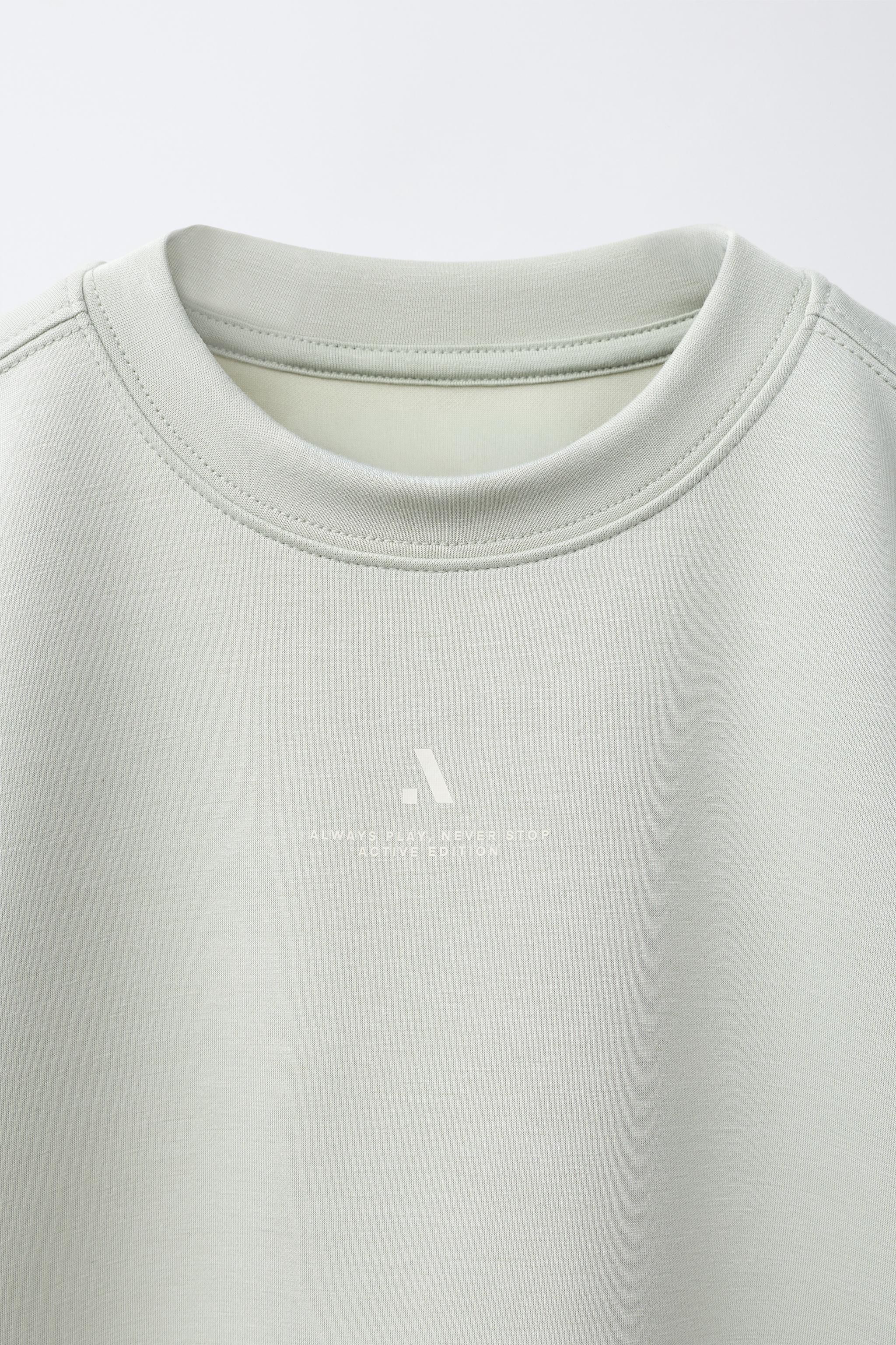 Детские футболки Zara SPORTY TEXT T-SHIRT — фото 3