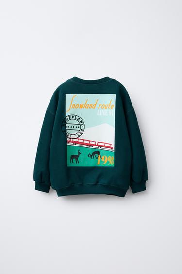 SNOWLAND PRINTED SWEATSHIRT - Petrol blue by Zara - Image 1