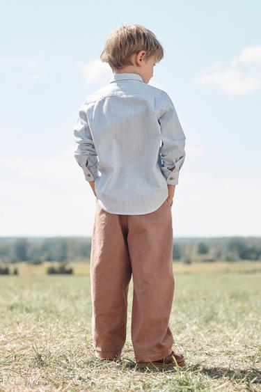 LIMITED EDITION STRIPED SHIRT WITH POCKET - Blue/White by Zara - Image 1