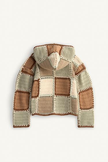 CROCHET HOODED CARDIGAN LIMITED EDITION - Multicoloured by Zara - Image 6