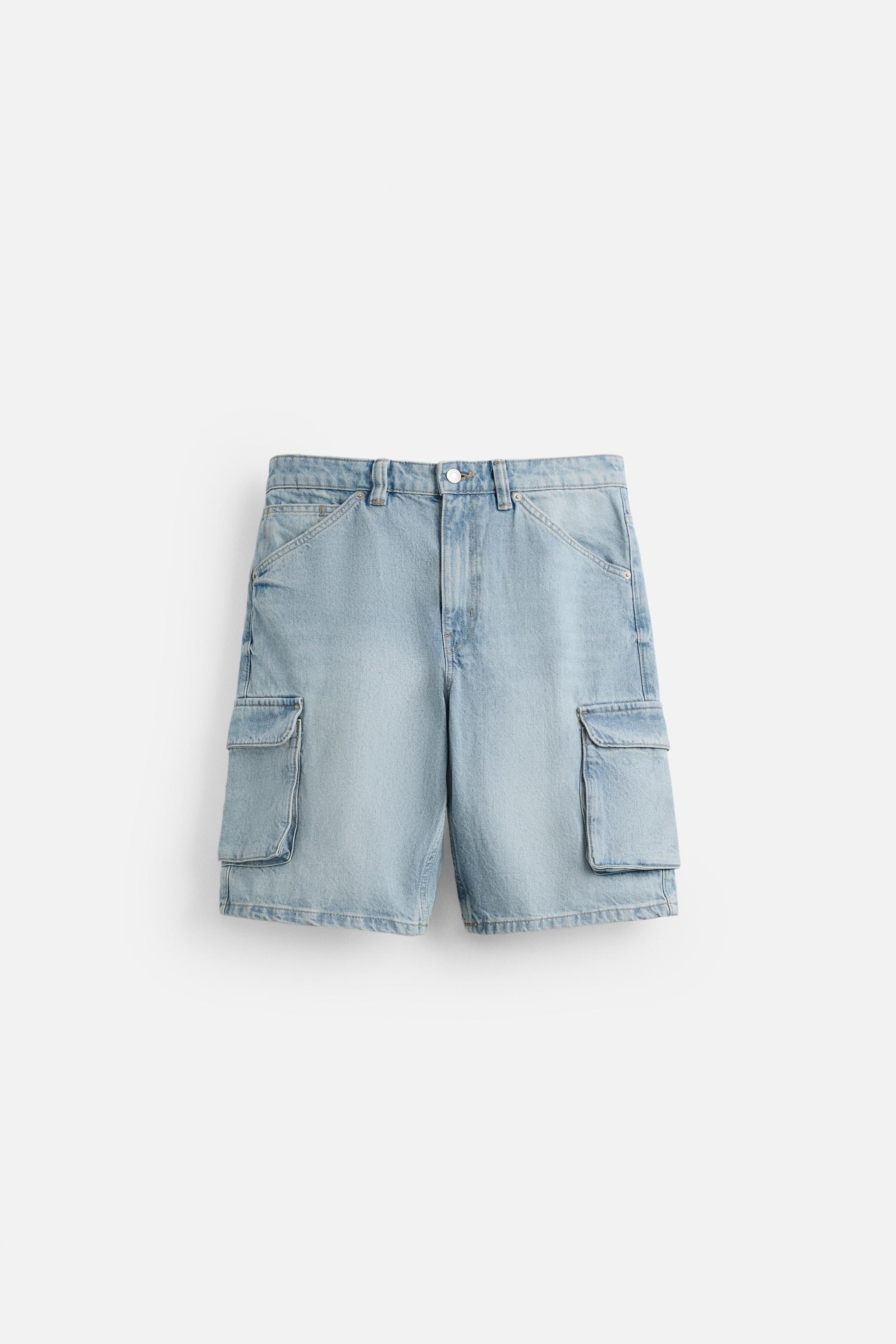 デニム カーゴ バミューダパンツ - ブラック | ZARA Japan / 日本 デニム カーゴ バミューダパンツ - ブラック | ZARA Japan / 日本