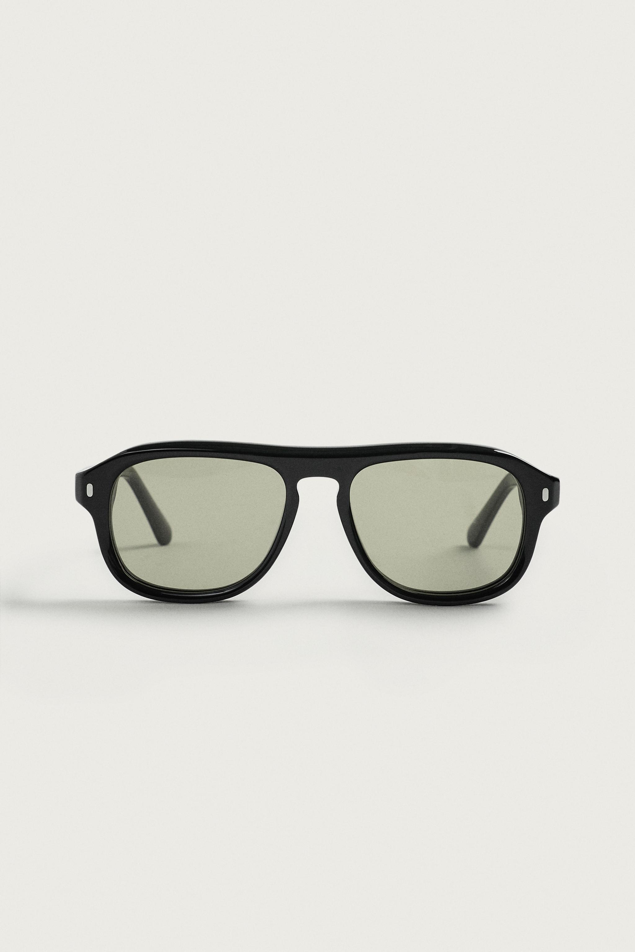 OVAL SUNGLASSES — Olive green